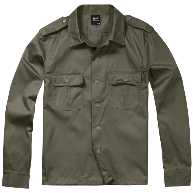 Chemise US manches longues olive - Brandit