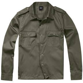 Chemise US manches longues olive - Brandit