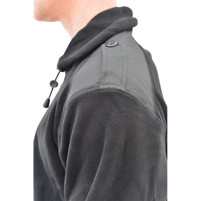 Schwarze Army Fleecejacke - CityGuard