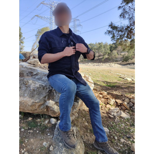 Chemise BDU homme Tactix L/S bleu nuit - First Tactical