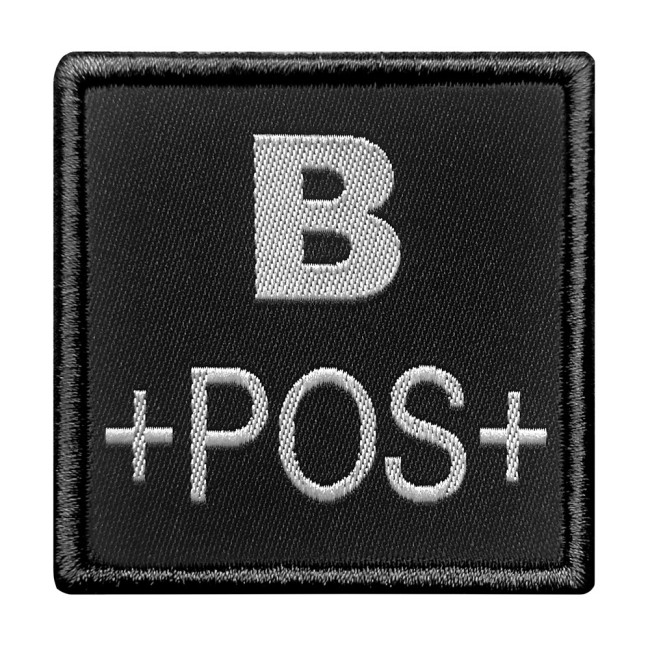 Insigne B+ de groupe sanguin Noir - A10 Equipment Insigne B+ de groupe sanguin Noir - A10 Equipment