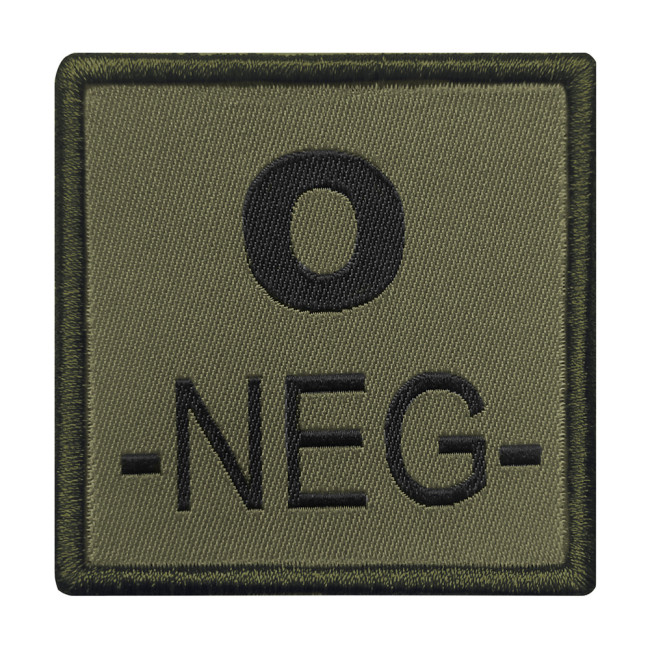 Naszywka grupy krwi O- Khaki - A10 Equipment