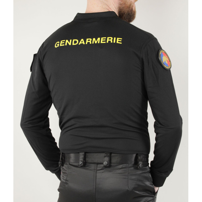 Poloshirt Mobile Gendarmerie Cooldry + Klettverschlüsse Schwarz - Patrol