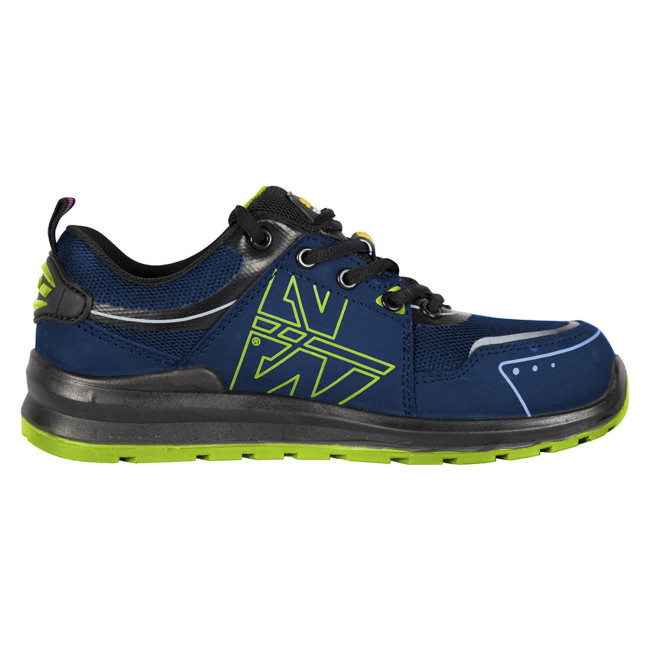 Buty robocze Perec S1P SRC granatowy/żółty fluo - North Ways