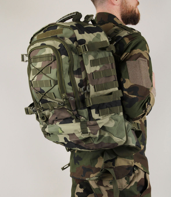 Sac à dos camouflage militaire extensible 45-60L