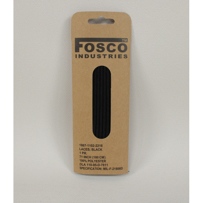 Czarne sznurowadła 180 cm - Fosco Industries