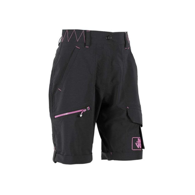 Werkbermuda dames Sharon zwart/fuchsia - North Ways