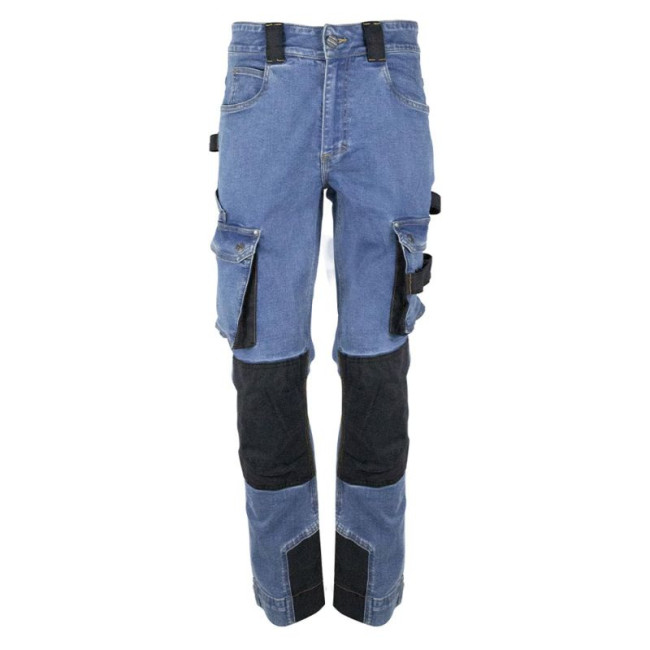Pantalon de travail multipoches Neo bleu lavé - North Ways
