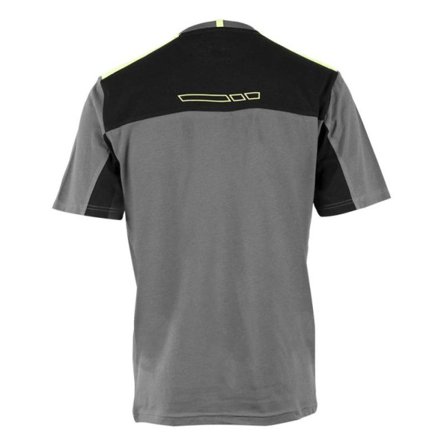 T-shirt de travail à manches courtes Peter anthracite/jaune fluo - North Ways