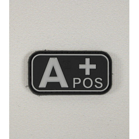 Patch rectangle groupe sanguin A+Noir - JTG