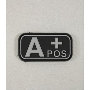 Patch rectangle groupe sanguin A+Noir - JTG