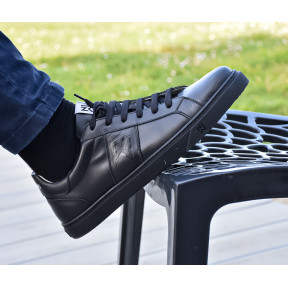 Baskets de travail en cuir Mael noir - Nordways