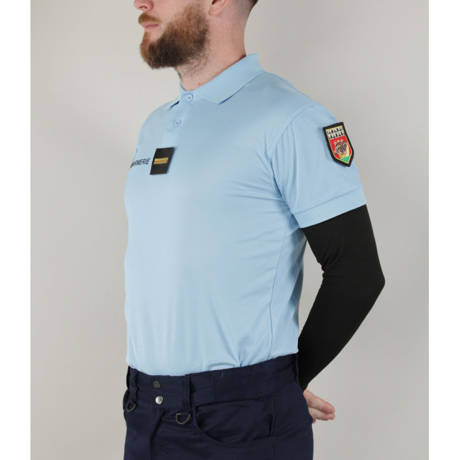 Polo respirant Gendarmerie Bleu + velcros - Patrol