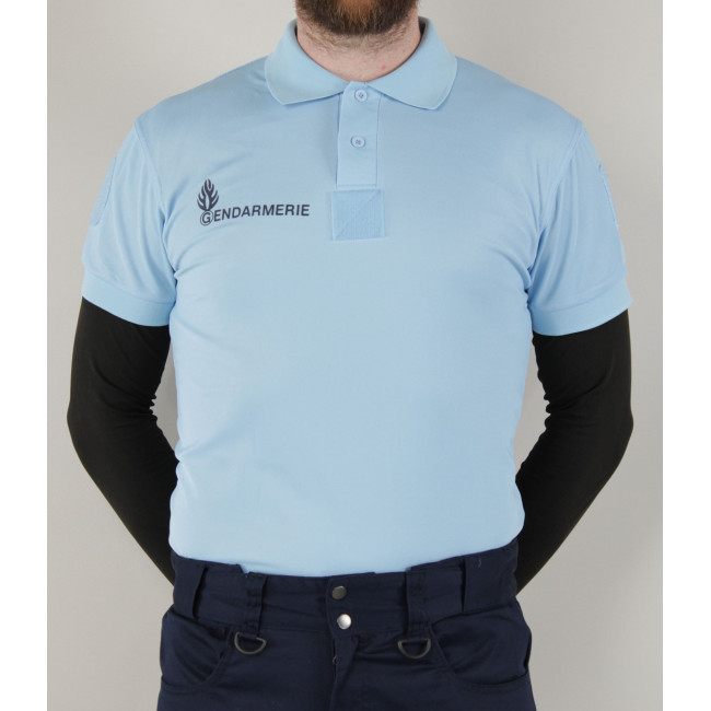 Polo respirant Gendarmerie Bleu + velcros - Patrol
