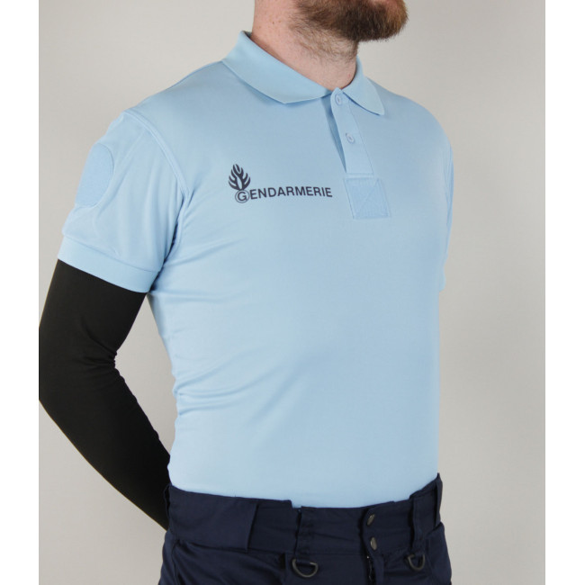 Polo respirant Gendarmerie Bleu + velcros - Patrol