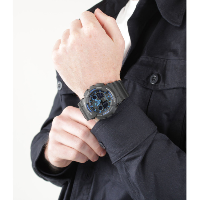 Montre G-Shock Classic GA-100 noir/bleu - Casio
