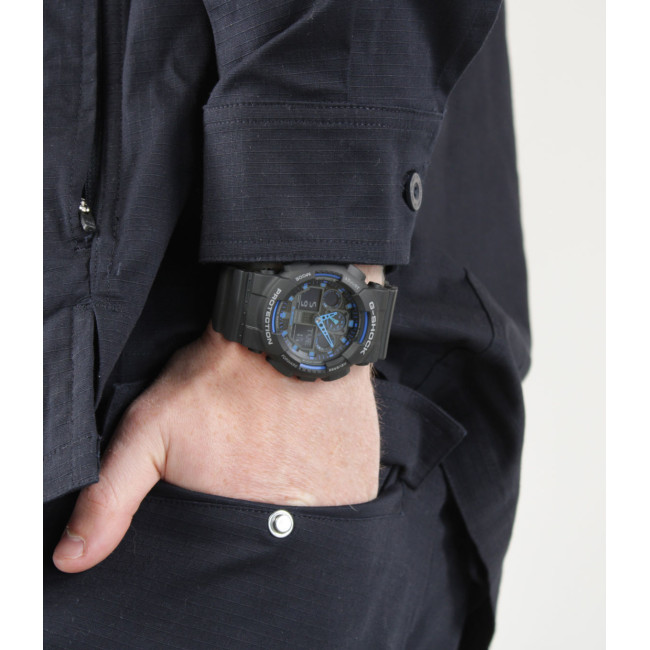 Zegarek G-Shock Classic GA-100 czarno-niebieski - Casio