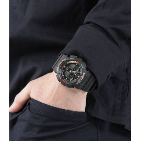 G-Shock Classic GA-100 horloge zwart/rood - Casio