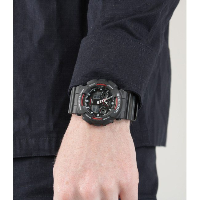 Relógio G-Shock GA-100 - Preto/Vermelho - Casio
