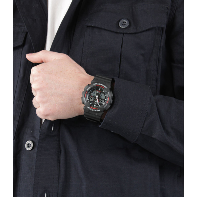 Zegarek G-Shock Classic GA-100 czarno-czerwony - Casio