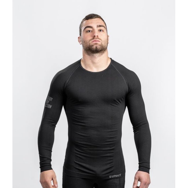 Tee-shirt ML ATACAMA Technical Line Col rond Noir - Summit Outdoor