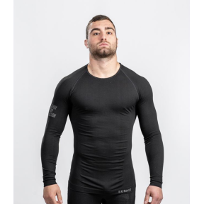 T-shirt ML ATACAMA Technical Line Ronde hals Zwart - Summit Outdoor