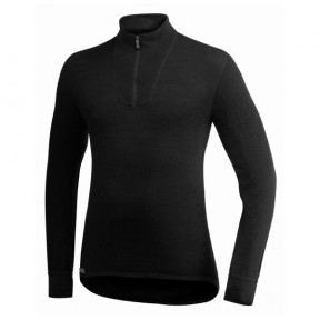 T-shirt lange mouwen met rits Turtleneck 400 Zwart - Woolpower