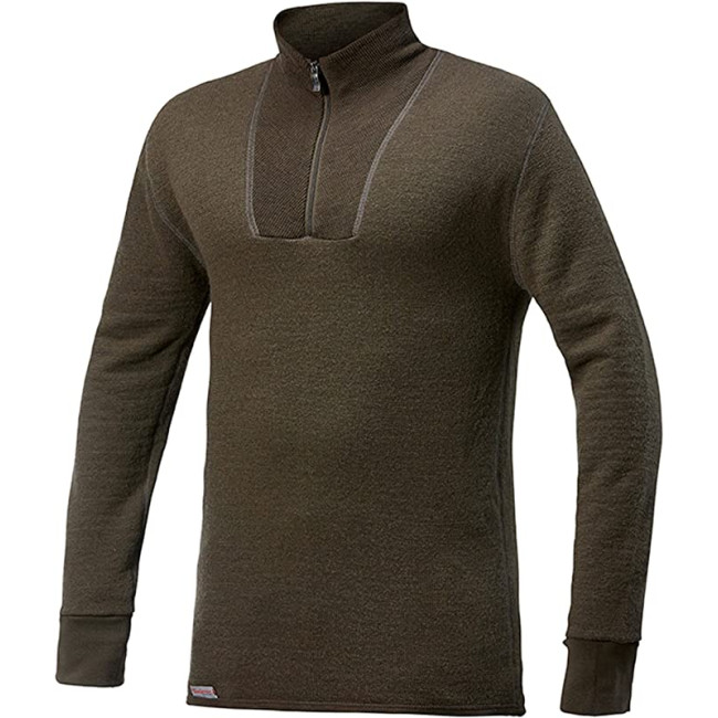 Tee-shirt manches longues avec zip Turtleneck 400 Pine Green - Woolpower