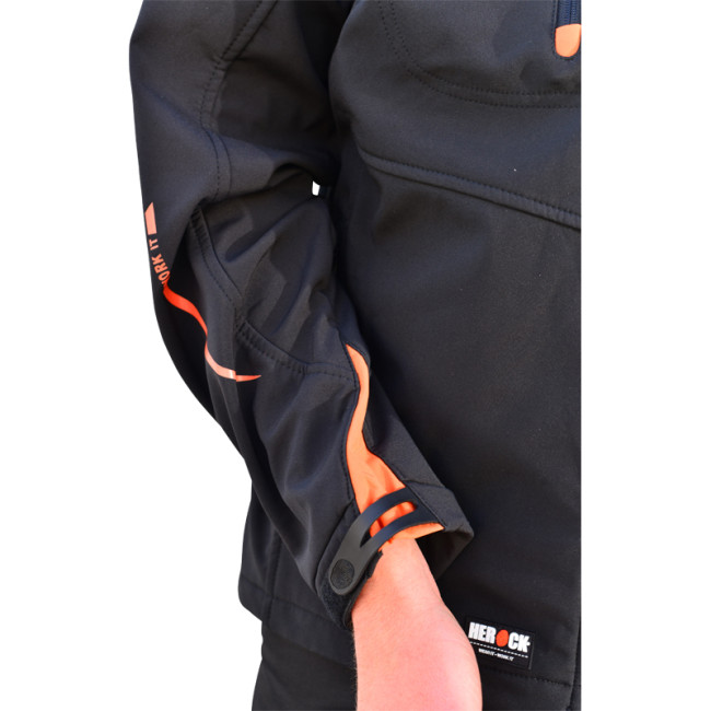 Softshell Jas zwart met capuchon - HEROCK