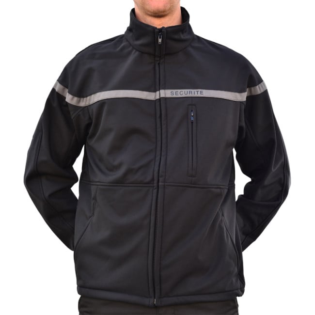 Security Softshell-Jacke mit grauem Streifen - EK