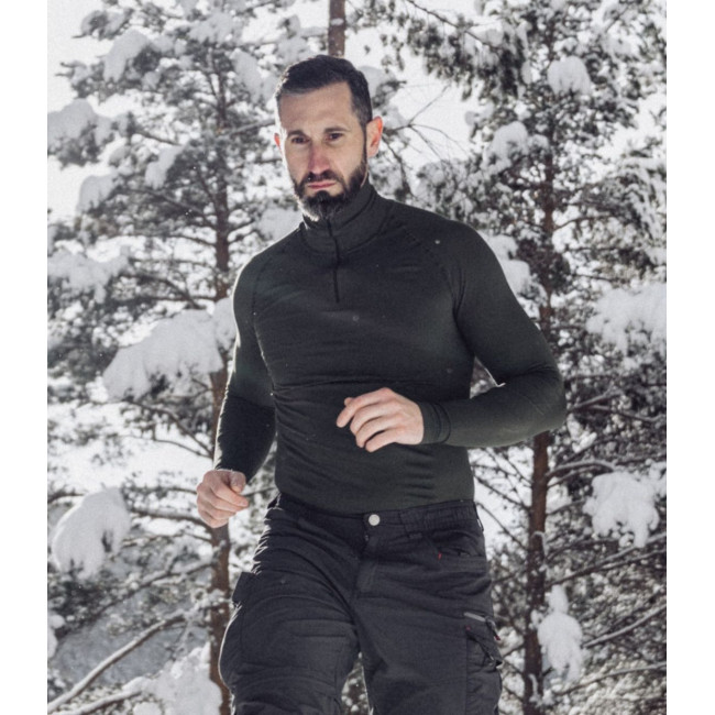 Sweatshirt mit Reißverschlusskragen ALASKA Extreme line schwarz - Summit Outdoor