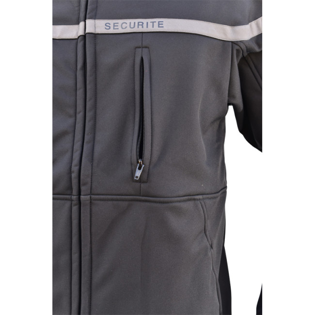 Kurtka Softshell Security szara taśma - EK