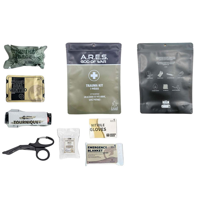 Kit médical trauma 7 pièces - Ares