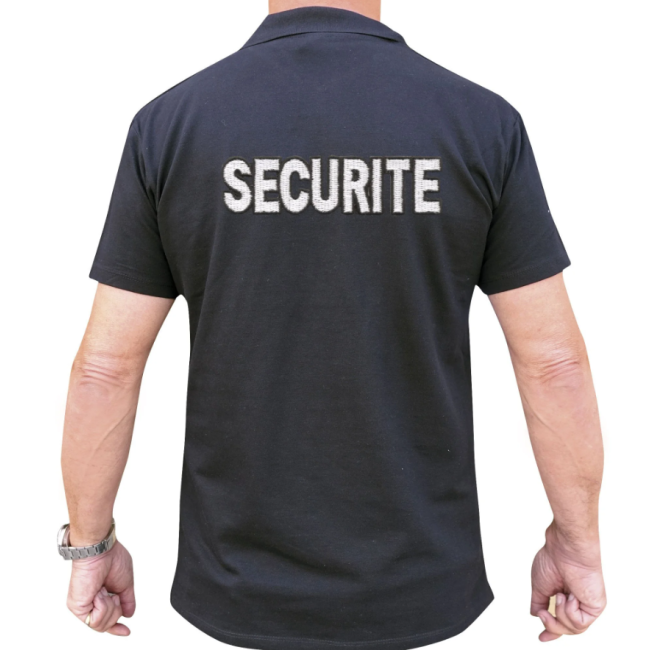 Schwarzes Polo-Shirt kurze Ärmel mit Sicherheitsstickerei - Patrol Equipment