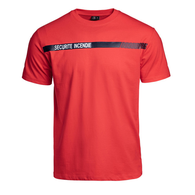 T-shirt Sécu-One sécurité incendie rouge - A10 Equipment