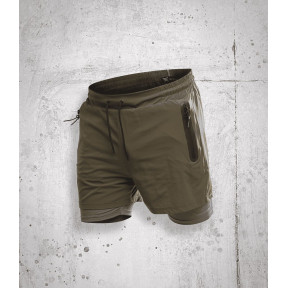 UNDERCOVER 2-in-1 Sport-Shorts Khaki - GK