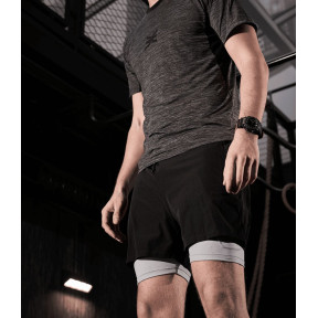 Spodenki sportowe 2 w 1 UNDERCOVER Czarne - GK Pro