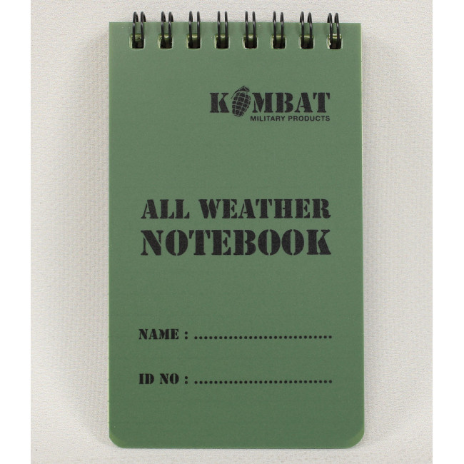 Mini waterproof notitieboekje - Kombat Tactical