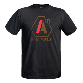 T-shirt Strong A10 noir logos tan / rouge - A10 Equipment