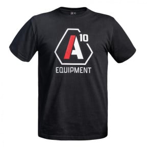 T-shirt Strong A10 noir logos blanc / rouge - A10 Equipment